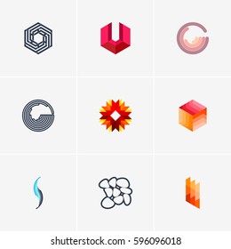 Modern colorful abstract vector logo or element design. Best for identity and logotypes. Simple shape.
