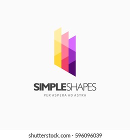 Modern colorful abstract vector logo or element design. Best for identity and logotypes. Simple shape.
