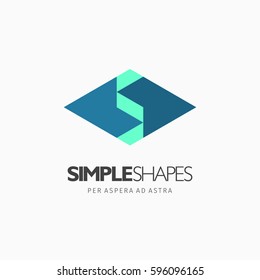 Modern colorful abstract vector logo or element design. Best for identity and logotypes. Simple shape.
