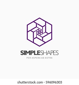 Modern colorful abstract vector logo or element design. Best for identity and logotypes. Simple shape.
