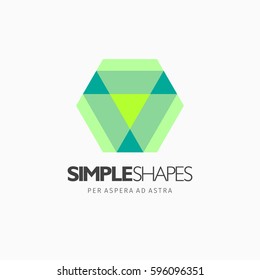 Modern colorful abstract vector logo or element design. Best for identity and logotypes. Simple shape.
