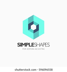 Modern colorful abstract vector logo or element design. Best for identity and logotypes. Simple shape.
