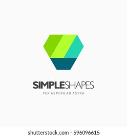 Modern colorful abstract vector logo or element design. Best for identity and logotypes. Simple shape.
