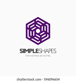 Modern colorful abstract vector logo or element design. Best for identity and logotypes. Simple shape.
