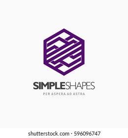 Modern colorful abstract vector logo or element design. Best for identity and logotypes. Simple shape.
