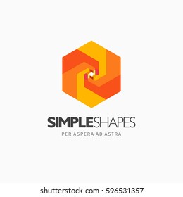 Modern colorful abstract vector logo or element design. Best for identity and logotypes. Simple shape.
