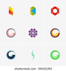 Modern colorful abstract vector logo or element design. Best for identity and logotypes. Simple shape.
