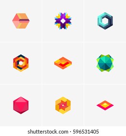 Modern colorful abstract vector logo or element design. Best for identity and logotypes. Simple shape.
