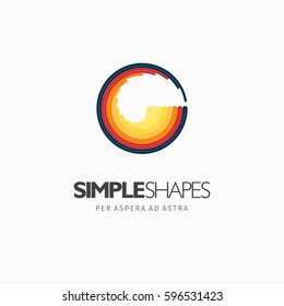 Modern colorful abstract vector logo or element design. Best for identity and logotypes. Simple shape.
