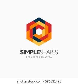 Modern colorful abstract vector logo or element design. Best for identity and logotypes. Simple shape.

