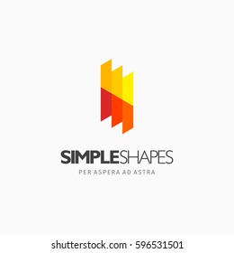 Modern colorful abstract vector logo or element design. Best for identity and logotypes. Simple shape.
