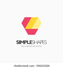 Modern colorful abstract vector logo or element design. Best for identity and logotypes. Simple shape.
