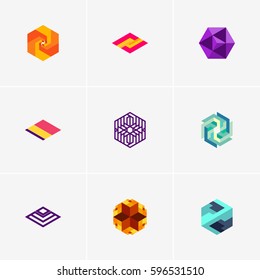 Modern colorful abstract vector logo or element design. Best for identity and logotypes. Simple shape.

