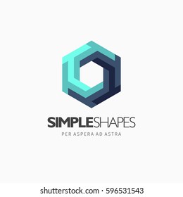 Modern colorful abstract vector logo or element design. Best for identity and logotypes. Simple shape.
