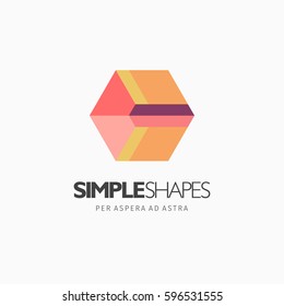 Modern colorful abstract vector logo or element design. Best for identity and logotypes. Simple shape.
