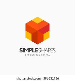 Modern colorful abstract vector logo or element design. Best for identity and logotypes. Simple shape.
