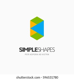 Modern colorful abstract vector logo or element design. Best for identity and logotypes. Simple shape.

