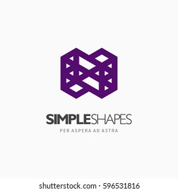 Modern colorful abstract vector logo or element design. Best for identity and logotypes. Simple shape.
