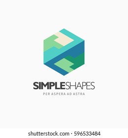 Modern colorful abstract vector logo or element design. Best for identity and logotypes. Simple shape.
