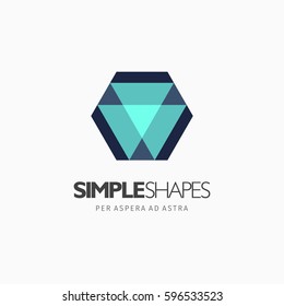 Modern colorful abstract vector logo or element design. Best for identity and logotypes. Simple shape.
