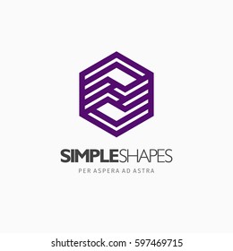 Modern colorful abstract vector logo or element design. Best for identity and logotypes. Simple shape.
