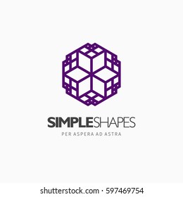 Modern colorful abstract vector logo or element design. Best for identity and logotypes. Simple shape.
