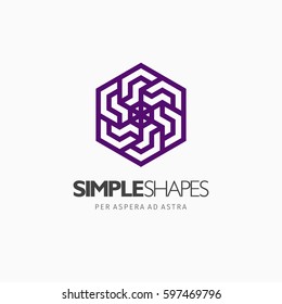 Modern colorful abstract vector logo or element design. Best for identity and logotypes. Simple shape.
