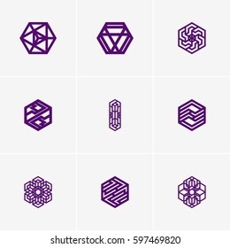 Modern colorful abstract vector logo or element design. Best for identity and logotypes. Simple shape.
