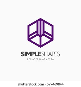 Modern colorful abstract vector logo or element design. Best for identity and logotypes. Simple shape.
