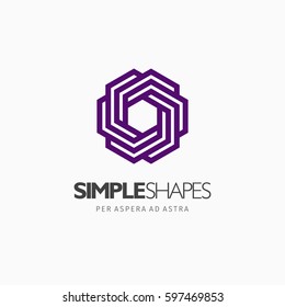 Modern Colorful Abstract Vector Logo Or Element Design. Best For Identity And Logotypes. Simple Shape.
