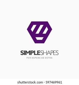 Modern colorful abstract vector logo or element design. Best for identity and logotypes. Simple shape.
