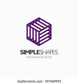 Modern colorful abstract vector logo or element design. Best for identity and logotypes. Simple shape.
