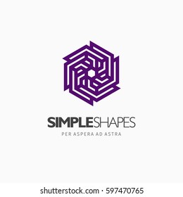 Modern colorful abstract vector logo or element design. Best for identity and logotypes. Simple shape.
