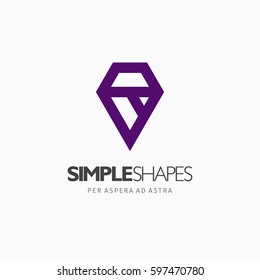 Modern colorful abstract vector logo or element design. Best for identity and logotypes. Simple shape.
