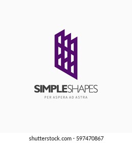 Modern colorful abstract vector logo or element design. Best for identity and logotypes. Simple shape.
