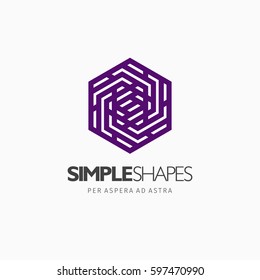 Modern colorful abstract vector logo or element design. Best for identity and logotypes. Simple shape.
