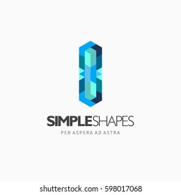 Modern colorful abstract vector logo or element design. Best for identity and logotypes. Simple shape.
