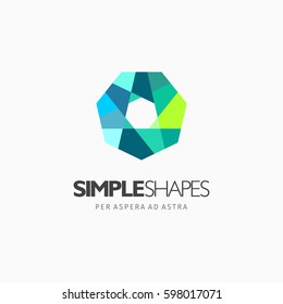 Modern colorful abstract vector logo or element design. Best for identity and logotypes. Simple shape.
