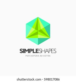 Modern colorful abstract vector logo or element design. Best for identity and logotypes. Simple shape.
