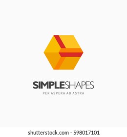 Modern colorful abstract vector logo or element design. Best for identity and logotypes. Simple shape.
