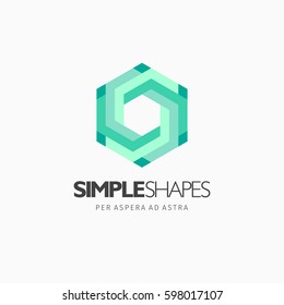 Modern colorful abstract vector logo or element design. Best for identity and logotypes. Simple shape.
