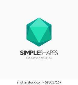 Modern colorful abstract vector logo or element design. Best for identity and logotypes. Simple shape.
