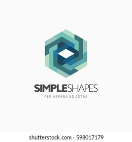 Modern colorful abstract vector logo or element design. Best for identity and logotypes. Simple shape.
