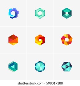 Modern colorful abstract vector logo or element design. Best for identity and logotypes. Simple shape.
