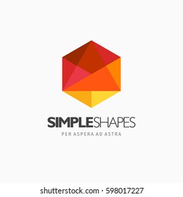Modern colorful abstract vector logo or element design. Best for identity and logotypes. Simple shape.
