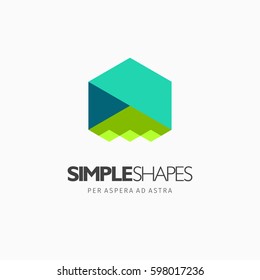 Modern colorful abstract vector logo or element design. Best for identity and logotypes. Simple shape.
