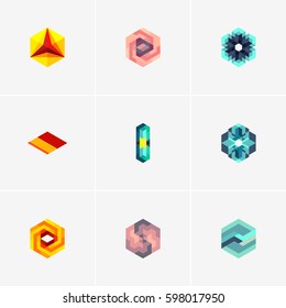 Modern colorful abstract vector logo or element design. Best for identity and logotypes. Simple shape.
