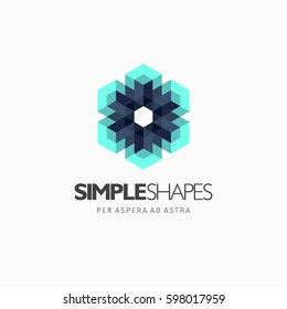 Modern colorful abstract vector logo or element design. Best for identity and logotypes. Simple shape.
