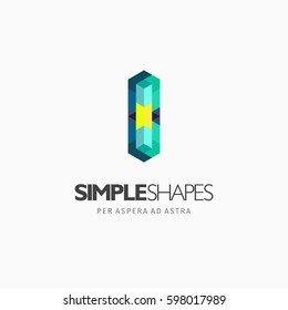 Modern colorful abstract vector logo or element design. Best for identity and logotypes. Simple shape.
