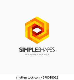 Modern colorful abstract vector logo or element design. Best for identity and logotypes. Simple shape.
